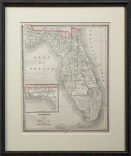 George F. Cram, "Map of Florida," early 20th c., f
