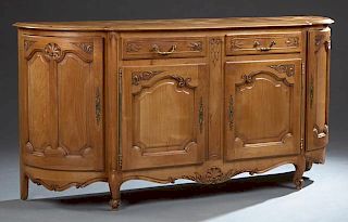 French Louis XV Style Parquetry Inlaid Cherry Side