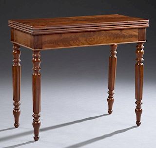 French Louis Philippe Carved Mahogany Games Table,
