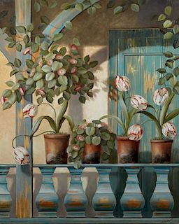 Fabrice de Villeneuve, "Flowers on the Balcony," 2