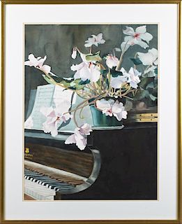 Carolyn H. Pederson, "Flowers on the Piano," 20th