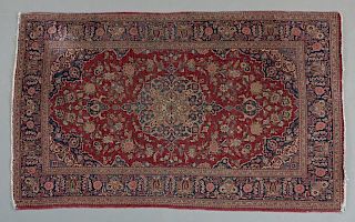 Semi-Antique Tabriz Carpet, 4' 6 x 7'.