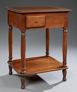 French Louis XIV Style Carved Cherry Table, 20th c
