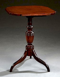 English William IV Carved Mahogany Tilt Top Table,