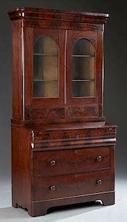 American Classical Secretary Bookcase, 19th c., th