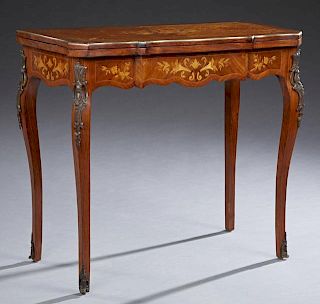 French Belle Epoque Ormolu Mounted Marquetry Inlai
