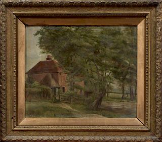 Colin G. South, "Cottages at Cosham," late 19th c.