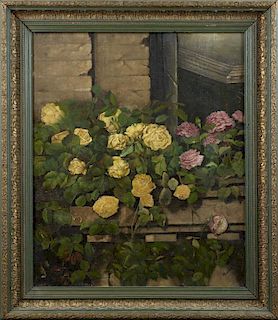 Mindio (French), "Roses in a Window Box," early 20