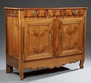 French Louis Philippe Carved Cherry Sideboard, mid