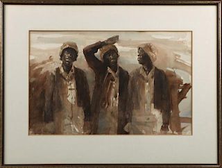 Henri Casselli (1946- , New Orleans), "Three Black