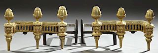 Pair of Fine French Bronze Louis XVI Style Chenets