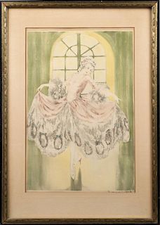 Louis Icart (1888-1950), "The New Dress," 20th c.,