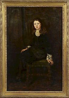 Jeanne Dickson (American, Act. 1881-86), "Portrait