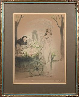 Louis Icart (1888-1950), "The Flower Seller," 20th