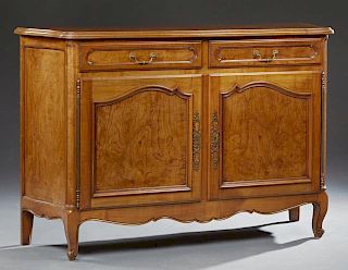 Louis XV Style Cherry and Burled Elm Sideboard, ea