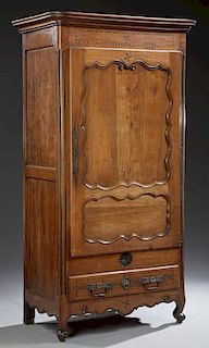 French Louis XV Style Inlaid Walnut Bonnetiere, 19