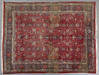 Persian Semi Antique Mashad Carpet, 12' 8 x 9' 8