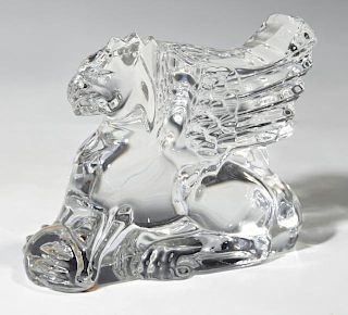 Baccarat Crystal Winged Gryphon Figure, 20th c., s