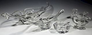 Group of Six Pieces of French Crystal, 20th c., co