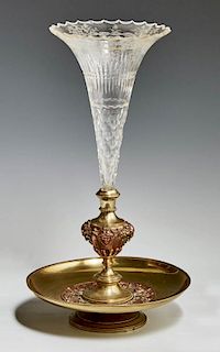 French Brass and Copper Center Bowl/Epergne, 19th
