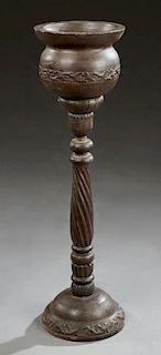 Continental Carved Wood Jardiniere on Stand, early