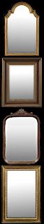 Group of Four Diminutive French Beech Mirrors, 20t