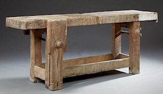 French Provincial Cabinet Maker's Workbench, 19th