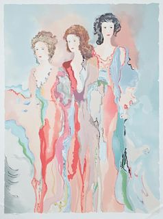 Jane Bazinet (Louisiana), "Trois Dames," 20th c.,