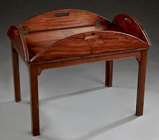 Carved Mahogany Butler's Tray Coffee Table, 20th c