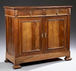 French Louis XVI Carved Walnut Sideboard, 19th c.,