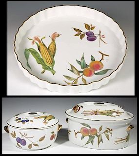 Three Royal Worcester Pieces, 20th c., in the "Eve