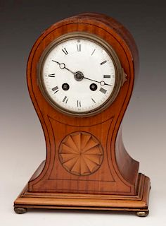 French Inlaid Mahogany Mantel Clock, early 20th c.