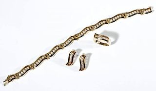 2.4 CTW Diamond Bracelet, Earrings & Ring