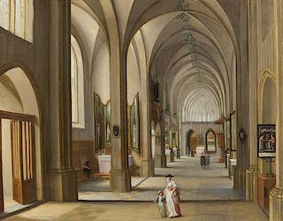 Attributed to Hendrick van Steenwyck the Younger, (Flemish, 1580–1649), Church Interior