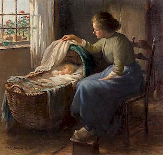 William Kay Blacklock, (British, 1872-1922), Maternal Affection, 1915
