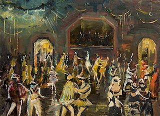 Ernst Huber, (Austrian, 1895-1960), The Masquerade Ball, 1927
