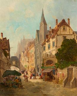 Cornelis Christiaan Dommelshuizen, (Dutch, 1842–1928), Street Scene
