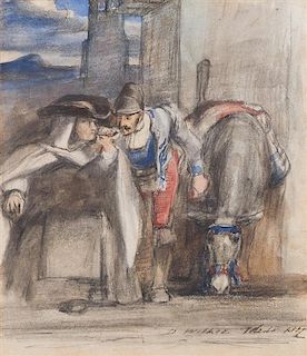 * David Wilkie, (British, 1785-1841), Man and Woman with Donkey, 1827
