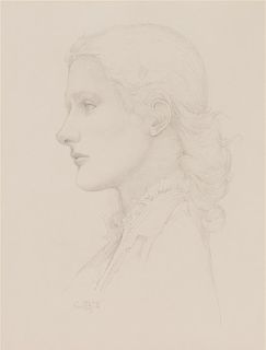 Edward Burne-Jones, (British, 1833-1898), Portrait of Lucy Merrill, 1880