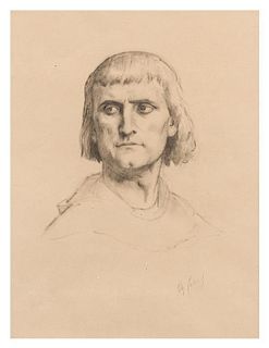 Alexandre Cabanel, (French, 1823-1889), Head of Saint Louis for the Pantheon, c. 1873