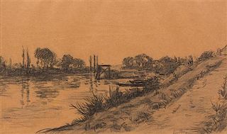 Attributed to Charles Francois Daubigny, (French, 1817–1878), Herblay