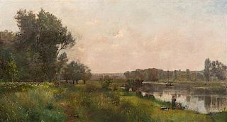 Attributed to Charles Francois Daubigny, (French, 18171878), On the Oise