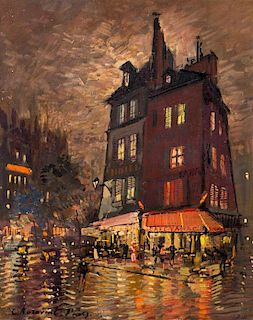 Konstantin Alexeievitch Korovin, (Russian, 1861–1939), Paris at Night