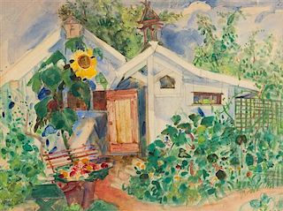Boris Izrailovich Anisfeld, (Russian, 1879–1973), Garden Home, 1921