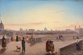Conrad Wise Chapman, (American, 1842–1910), Cityscape of Rome from the Spanish Steps