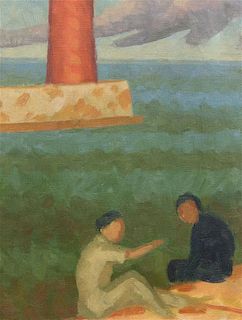 Herman Menzel, (American, 1904–1988), Winnetka Lighthouse Scenes (a group of three works)