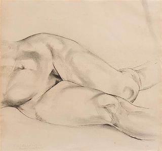 Edwin Walter Dickinson, (American, 1891-1978), Nude, Provincetown, c. 1920s