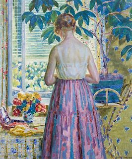 Louis Ritman, (American, 1889-1965), Lady by a Window, 1918