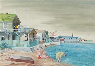 Aaron Bohrod, (American, 1907–1992), Bathers by the Sea 1937