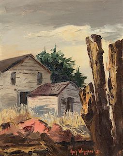 * Guy Wiggins, (American, 1883-1962), Untitled (View of a House), 1931